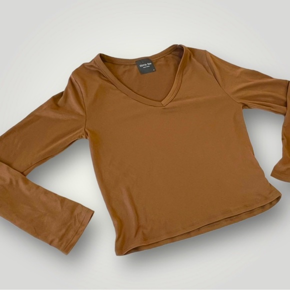 🟢5/$25 Olivia Rae Brown Top long sleeve M - Picture 6 of 11